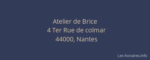 Atelier de Brice