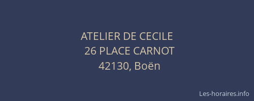ATELIER DE CECILE