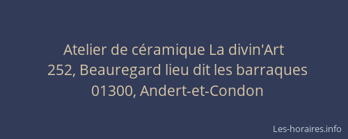 Atelier de céramique La divin'Art