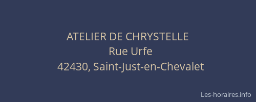 ATELIER DE CHRYSTELLE