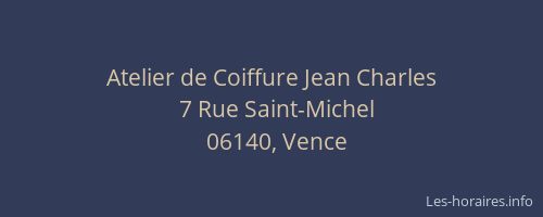 Atelier de Coiffure Jean Charles