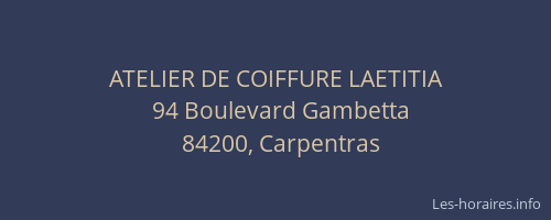 ATELIER DE COIFFURE LAETITIA