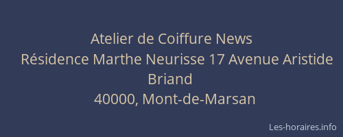 Atelier de Coiffure News