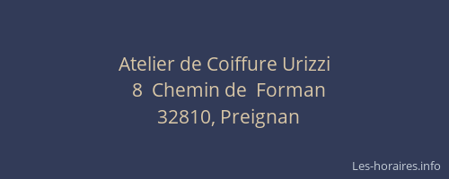 Atelier de Coiffure Urizzi