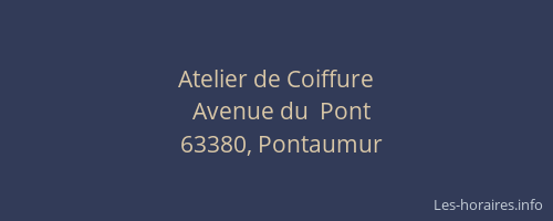 Atelier de Coiffure