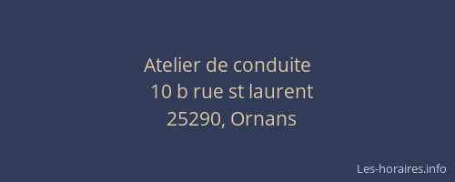 Atelier de conduite
