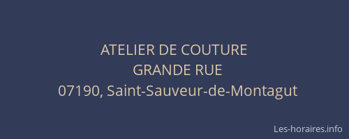 ATELIER DE COUTURE
