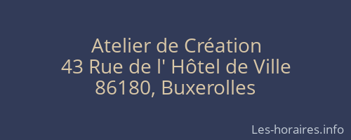 Atelier de Création