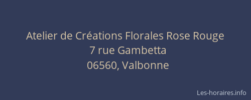 Atelier de Créations Florales Rose Rouge