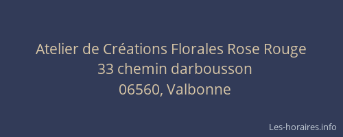 Atelier de Créations Florales Rose Rouge