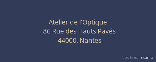 Atelier de l'Optique
