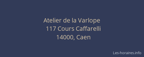 Atelier de la Varlope