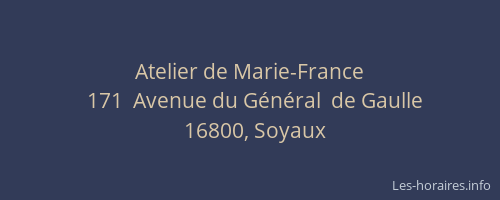 Atelier de Marie-France