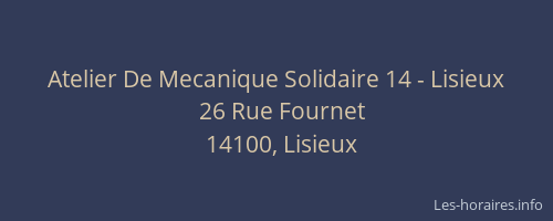 Atelier De Mecanique Solidaire 14 - Lisieux