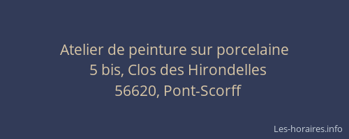 Atelier de peinture sur porcelaine