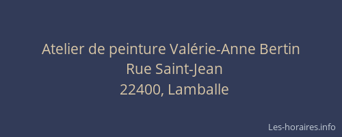 Atelier de peinture Val&eacute;rie-Anne Bertin