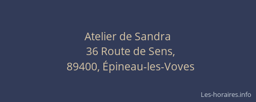 Atelier de Sandra