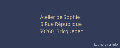 Atelier de Sophie