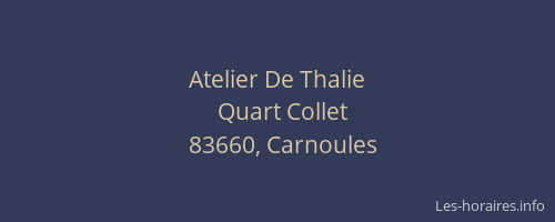Atelier De Thalie