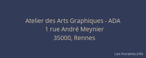 Atelier des Arts Graphiques - ADA
