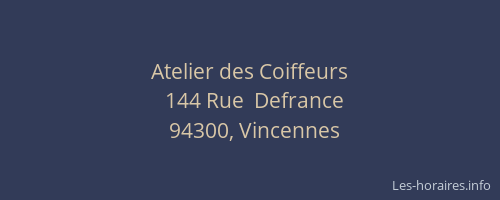 Atelier des Coiffeurs