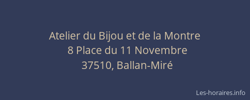 Atelier du Bijou et de la Montre