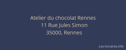Atelier du chocolat Rennes