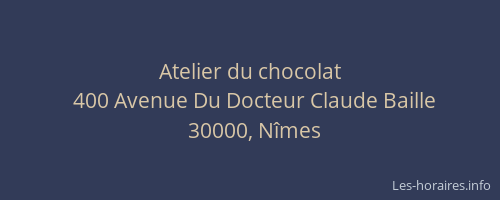 Atelier du chocolat