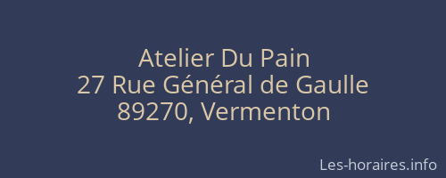 Atelier Du Pain
