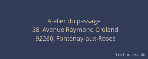 Atelier du passage