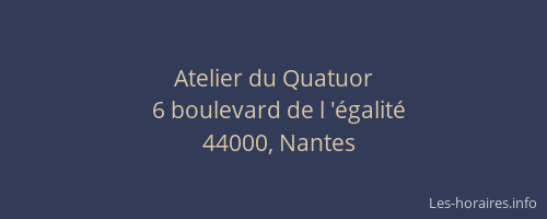 Atelier du Quatuor