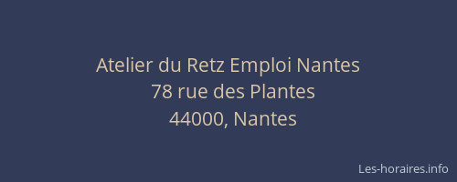 Atelier du Retz Emploi Nantes