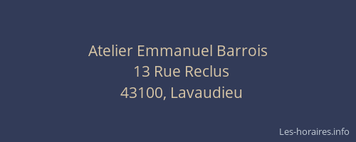Atelier Emmanuel Barrois