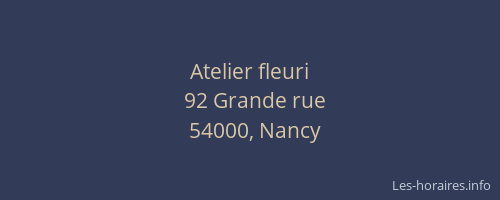 Atelier fleuri