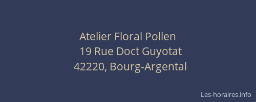 Atelier Floral Pollen