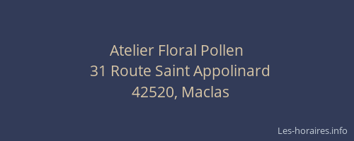 Atelier Floral Pollen