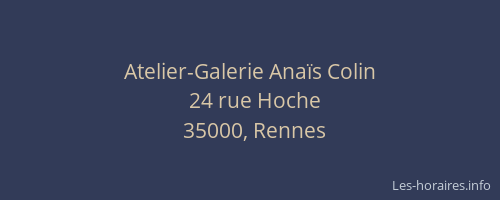 Atelier-Galerie Anaïs Colin