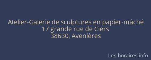 Atelier-Galerie de sculptures en papier-mâché