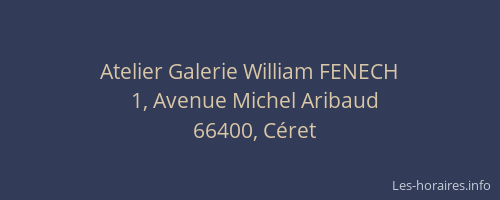 Atelier Galerie William FENECH