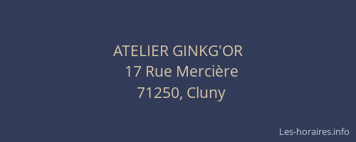 ATELIER GINKG'OR