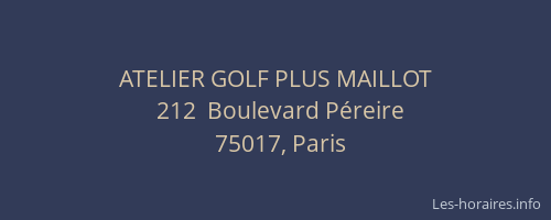 ATELIER GOLF PLUS MAILLOT