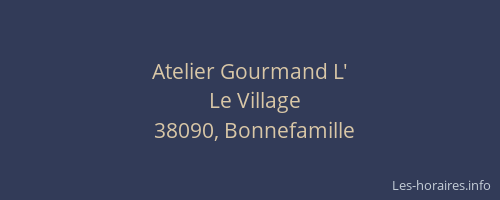 Atelier Gourmand L'