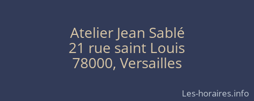 Atelier Jean Sablé