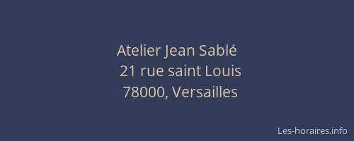 Atelier Jean Sablé