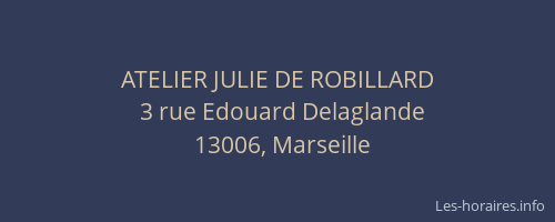 ATELIER JULIE DE ROBILLARD