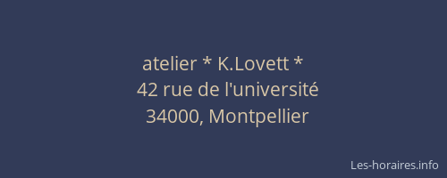 atelier * K.Lovett *