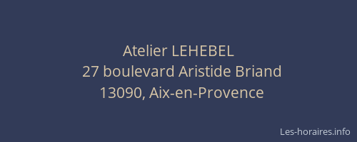 Atelier LEHEBEL