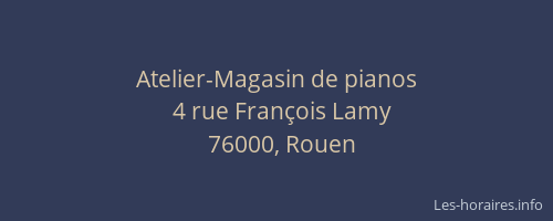 Atelier-Magasin de pianos