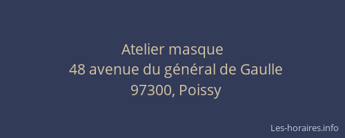 Atelier masque