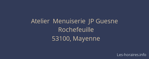 Atelier  Menuiserie  JP Guesne